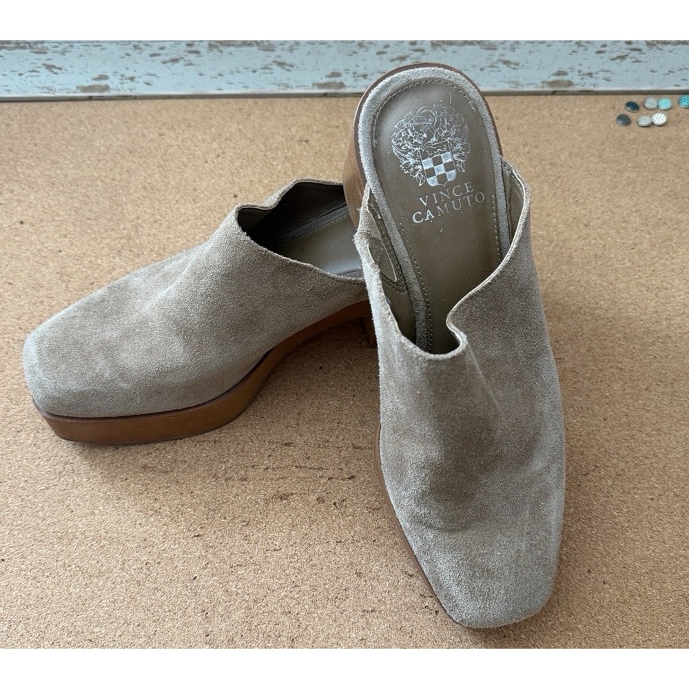 Vince Camuto Rimindel Platform Mule Camel Brown Size 7.5 - Picture 2 of 10